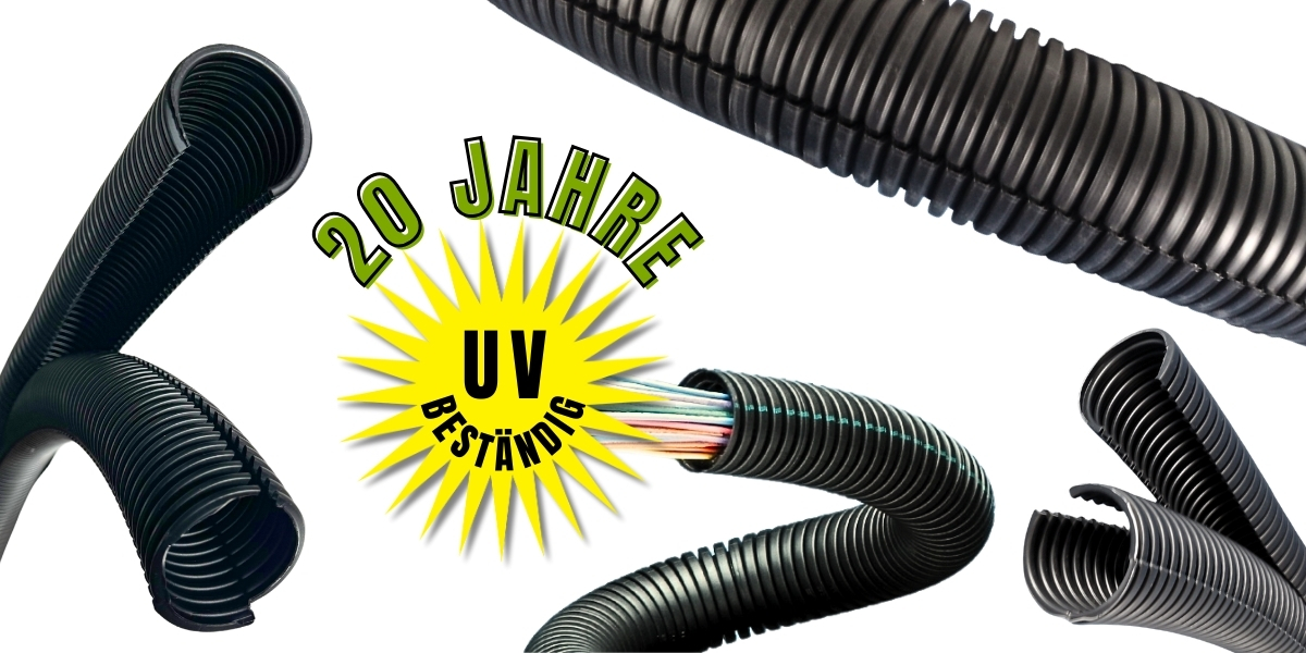 UV-resistant corrugated pipe - slotted